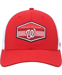 Men's '47 Brand Red, White Washington Nationals Spring Training Burgess Trucker Snapback Hat
