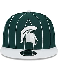 Men's New Era Green, White Michigan State Spartans Vintage-Like 9FIFTY Snapback Hat