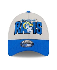 Men's New Era Stone, Royal Los Angeles Rams 2023 Nfl Draft 9FORTY Adjustable Hat