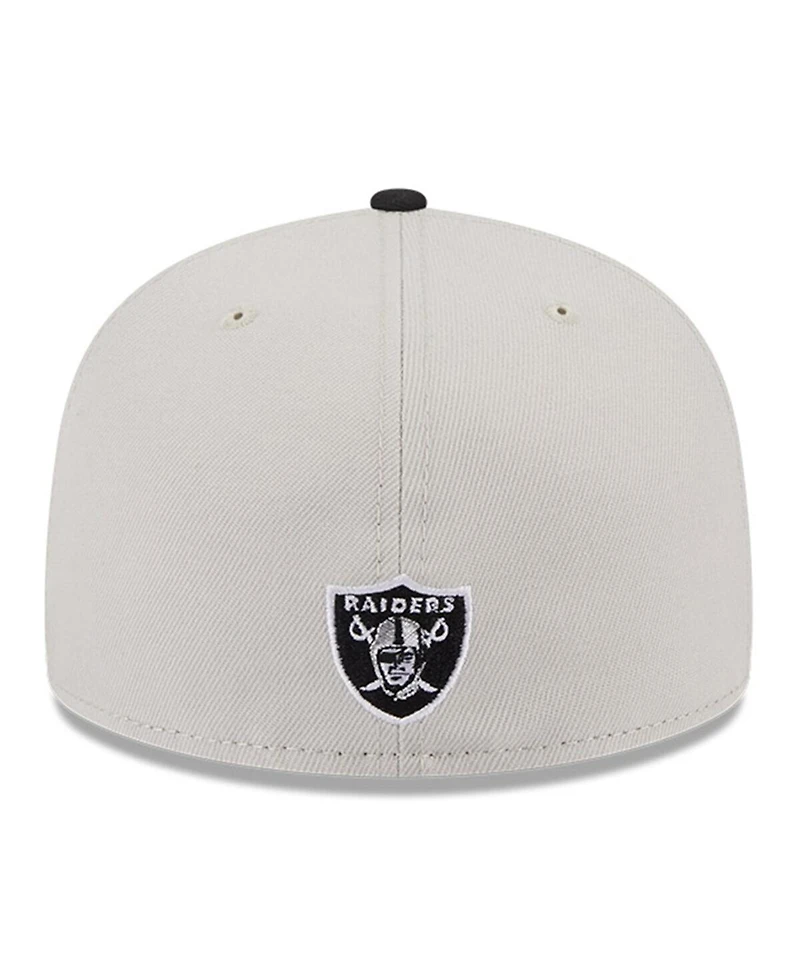 Men's New Era Stone, Black Las Vegas Raiders 2023 Nfl Draft On Stage 59FIFTY Fitted Hat