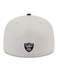 Men's New Era Stone, Black Las Vegas Raiders 2023 Nfl Draft On Stage 59FIFTY Fitted Hat