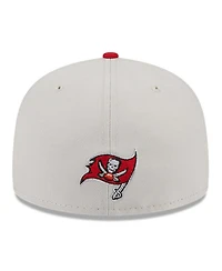 Men's New Era Stone, Red Tampa Bay Buccaneers 2023 Nfl Draft On Stage 59FIFTY Fitted Hat