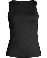 Lands' End Women's Long Chlorine Resistant High Neck Upf 50 Modest Tankini Swimsuit Top