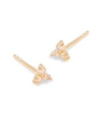 brook & york White Topaz 14K Gold-Plated Vermeil Leighton Earrings