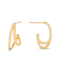 brook & york 14K Gold-Plated Vermeil Chandler Hoops