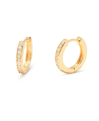 brook & york Crystal 14K Gold-Plated Vermeil Annabel Hoops