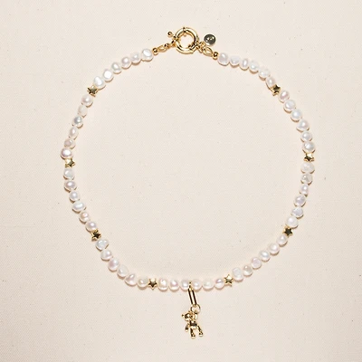 Joey Baby 18K Gold Plated Freshwater Pearls with stars - Help Me Sully Necklace 17" For Women
