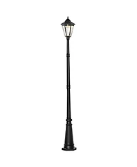 Outsunny 8' Outdoor Solar Light Post, Motion Activated Lamp, for Garden,