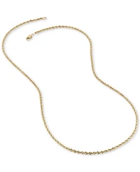 Lightweight 14k Gold Diamond-Cut Rope Chain 20" Necklace (2-1/2mm)