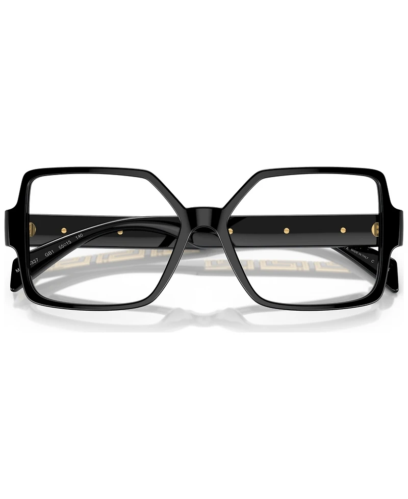 Versace Women's Square Eyeglasses, VE3337 53
