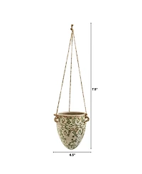 2' Tuscan Hanging Ceramic Scroll Planter