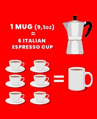 Moka Express 6 Cups Coffeemaker - 9.1 oz