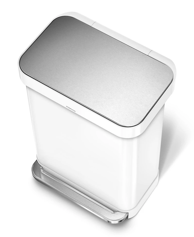 Simplehuman 55 Liter Rectangular Kitchen Trash Can with Liner Pocket