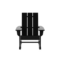 WestinTrends Modern Adirondack Outdoor Rocking Chair with Side Table Set