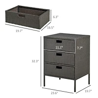 Outsunny Patio Wicker Pool Cabinet