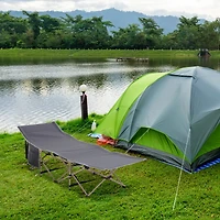 Outsunny Folding Camping Cot, Outdoor Portable Camping Sleeping Bed,