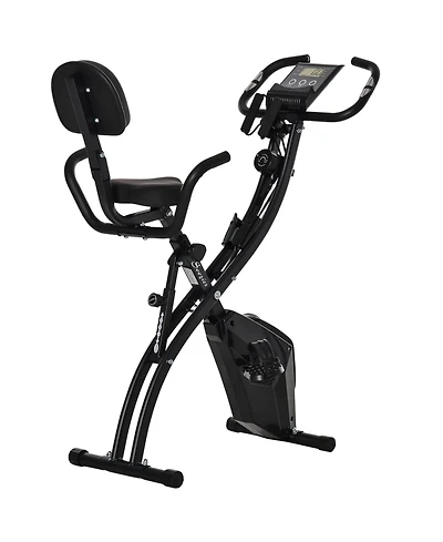 Soozier Folding Exercise Bike w/ Arm Resisce Bands,