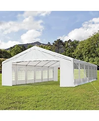 Outsunny 20' x 40' Heavy-duty Large Wedding Tent with Sidewalls,