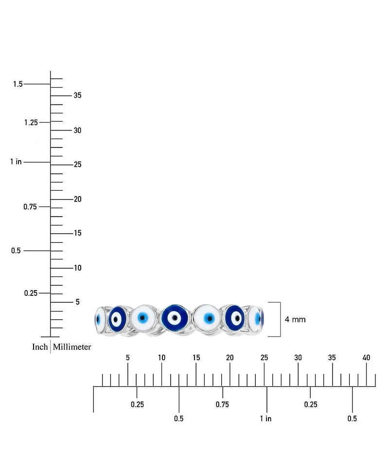 Evil Eye Multicolor Hand-Painted Enamel Band