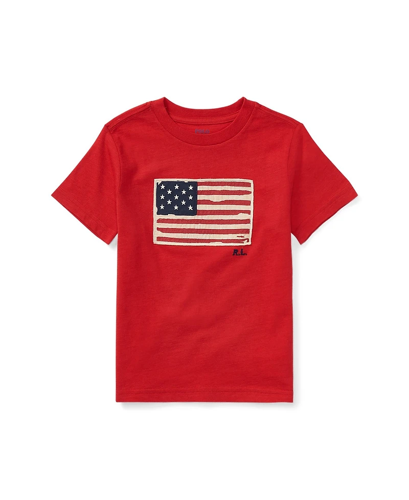 Polo Ralph Lauren Boys' 2-7 Flag Cotton Jersey T-Shirt