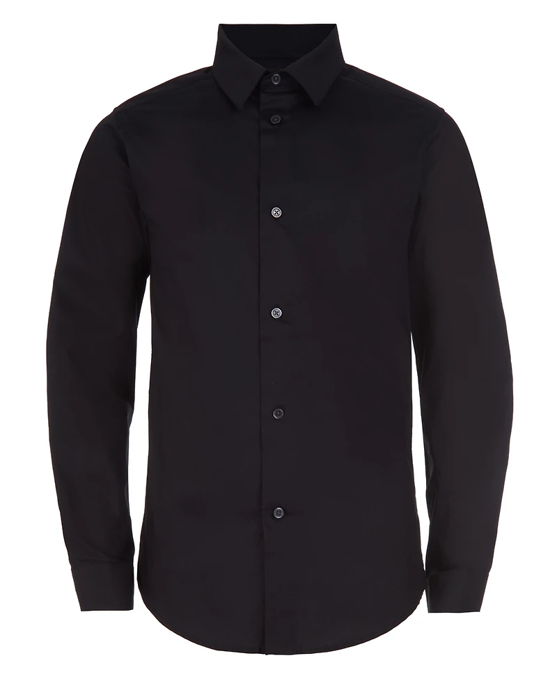 Calvin Klein Little Boys Solid Stretch Poplin Shirt