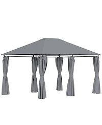 Outsunny 10' x 13' Patio Gazebo, Canopy with 6 Sidewalls,