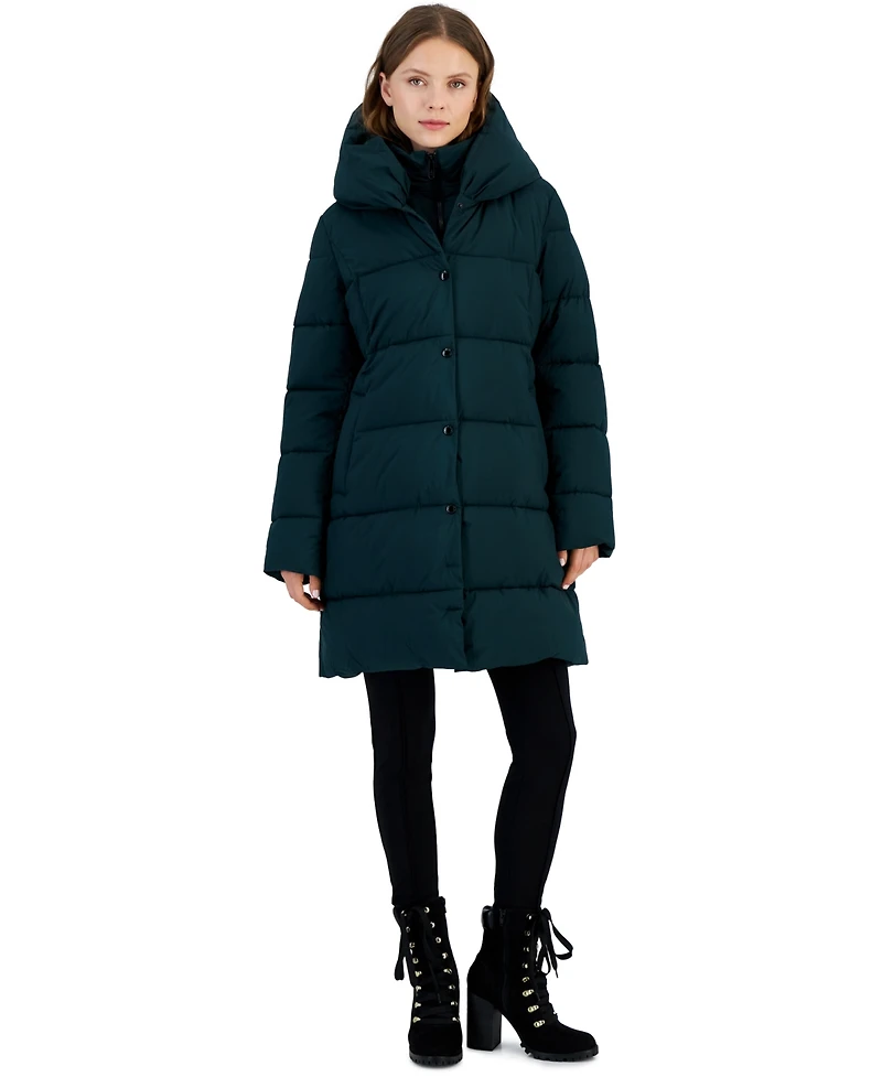 Sam Edelman Women's Oversized-Collar Hooded Puffer Coat