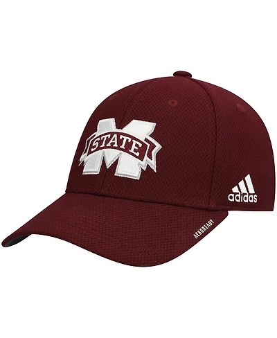 Men's adidas Maroon Mississippi State Bulldogs 2021 Sideline Coaches Aeroready Flex Hat