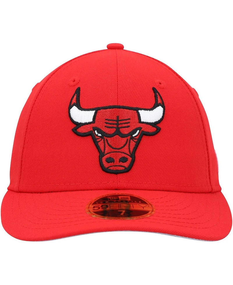 Men's New Era Red Chicago Bulls Team Low Profile 59FIFTY Fitted Hat