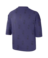 Women's Nike Purple Phoenix Suns Allover Nba Logo Boxy T-shirt