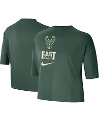 Women's Nike Hunter Green Milwaukee Bucks Essential Boxy T-shirt