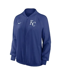 Women's Nike Royal Kansas City Royals Authentic Collection Team Raglan Performance Full-Zip Jacket