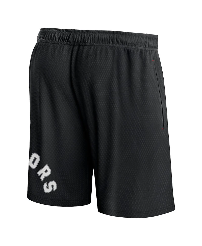 Men's Fanatics Black Toronto Raptors Free Throw Mesh Shorts