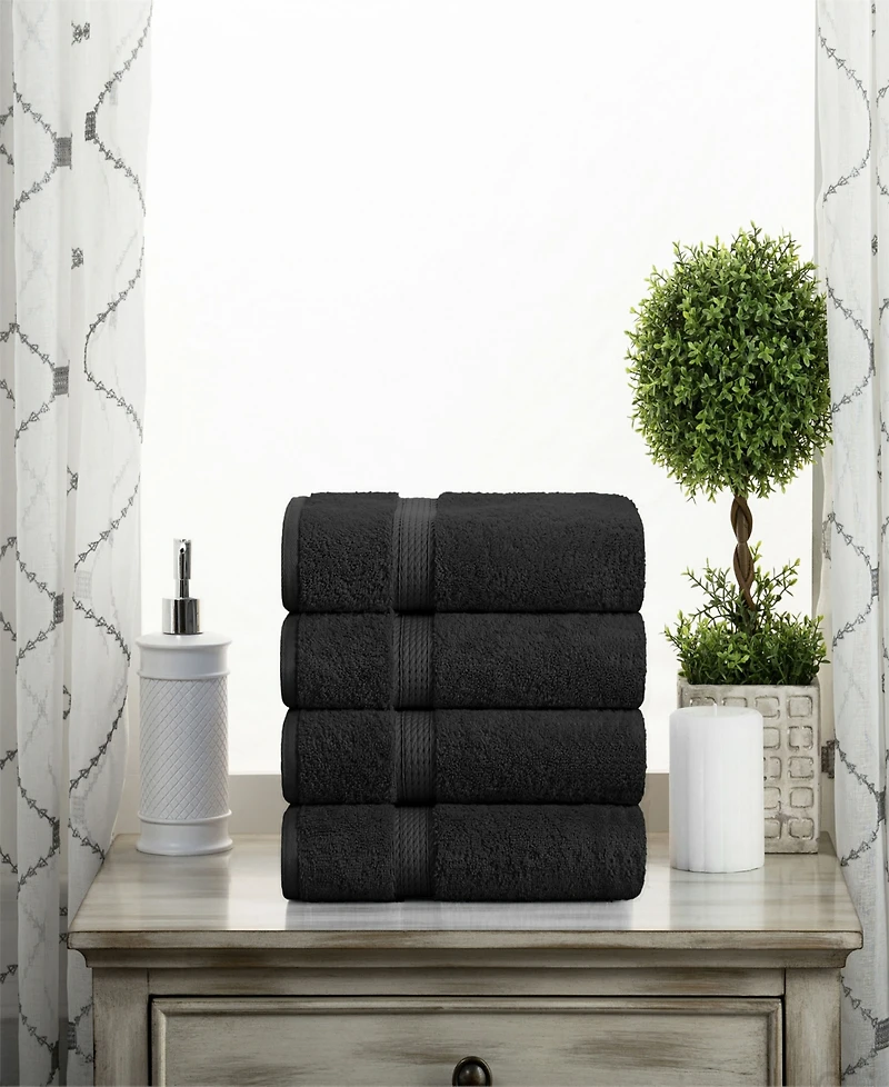 Superior 100% Egyptian Cotton 4-Piece Hand Towel Set