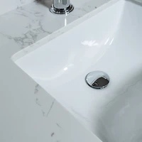 Streamdale Furniture 31 Inch Bathroom Stone Vanity Top Engineered Marble With Undermount Ceramic