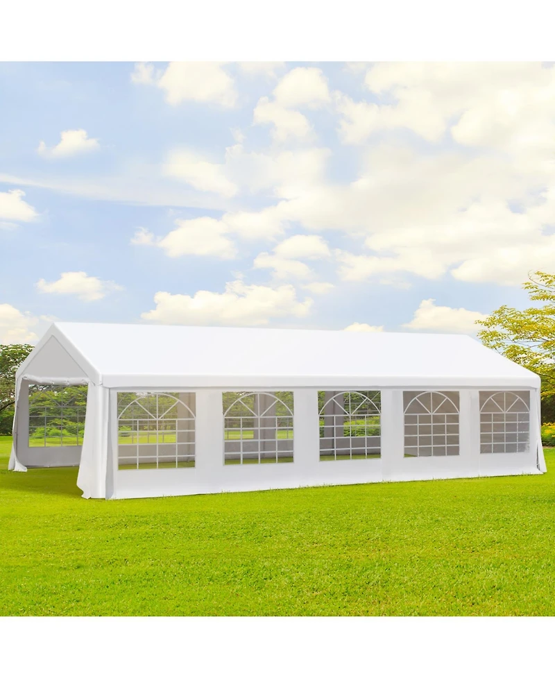 Outsunny 16' x 32' Heavy-duty Large Wedding Tent with Sidewalls