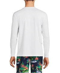 Lands' End Big & Tall SunShade Upf 50 Long Sleeve Swim Tee Cooling Rash Guard