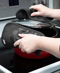 T-Fal Medallion Print Silicone and Cotton Twill Pot Holder, Set of 2