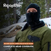 RefrigiWear Men's Silver Magic Open-Hole Face Mask - Breathable Cold Weather Face Protection