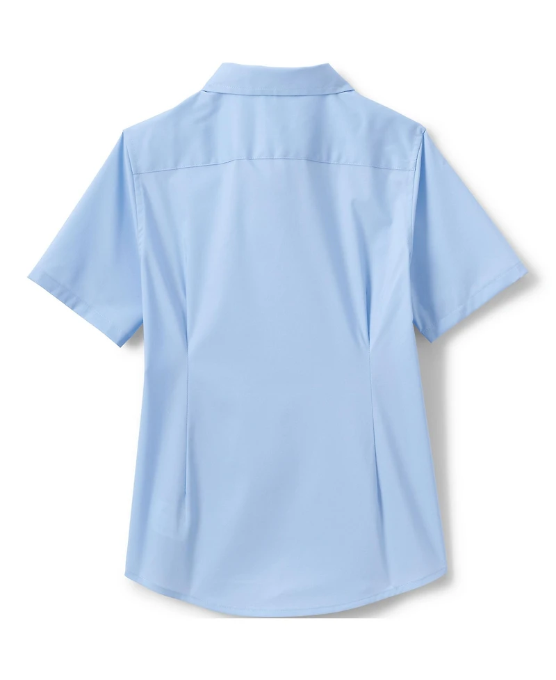 Lands' End Big Girls No Gape Short Sleeve Stretch Shirt