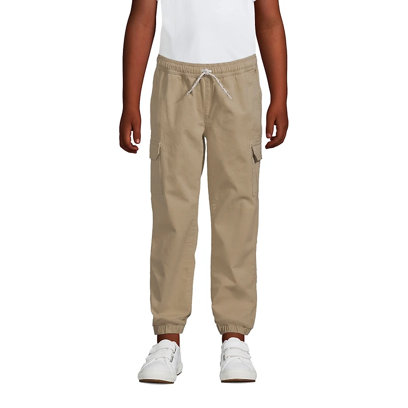 Lands' End Boys Iron Knee Stretch Cargo Jogger Pants