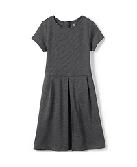 Lands' End School Uniform Girls Short Sleeve Ponte Dress Top of Knee