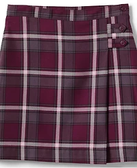 Lands' End Girls School Uniform Plaid A-line Skirt Below the Knee