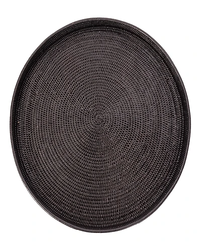 Artifacts Trading Company Rattan Round Ottoman Tray
