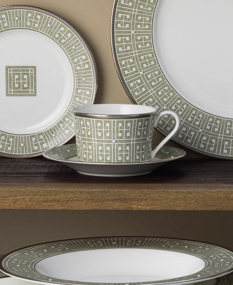 Noritake Infinity Green Platinum 4 Piece Cup Set, Service for 4