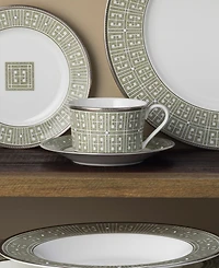 Noritake Infinity Green Platinum 4 Piece Cup Set, Service for 4