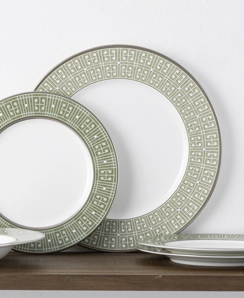 Noritake Infinity Platinum 4 Piece Dinner Plate Set , Service for 4