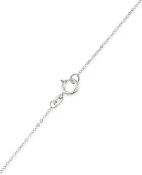 Diamond Beaded Cross 18" Pendant Necklace 10k Gold