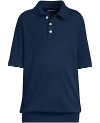 Lands' End Girls Short Sleeve Banded Bottom Polo Shirt