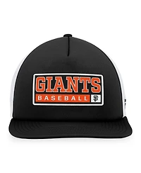 Men's Majestic Black, White San Francisco Giants Foam Trucker Snapback Hat